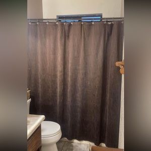 Shower curtain and hooks